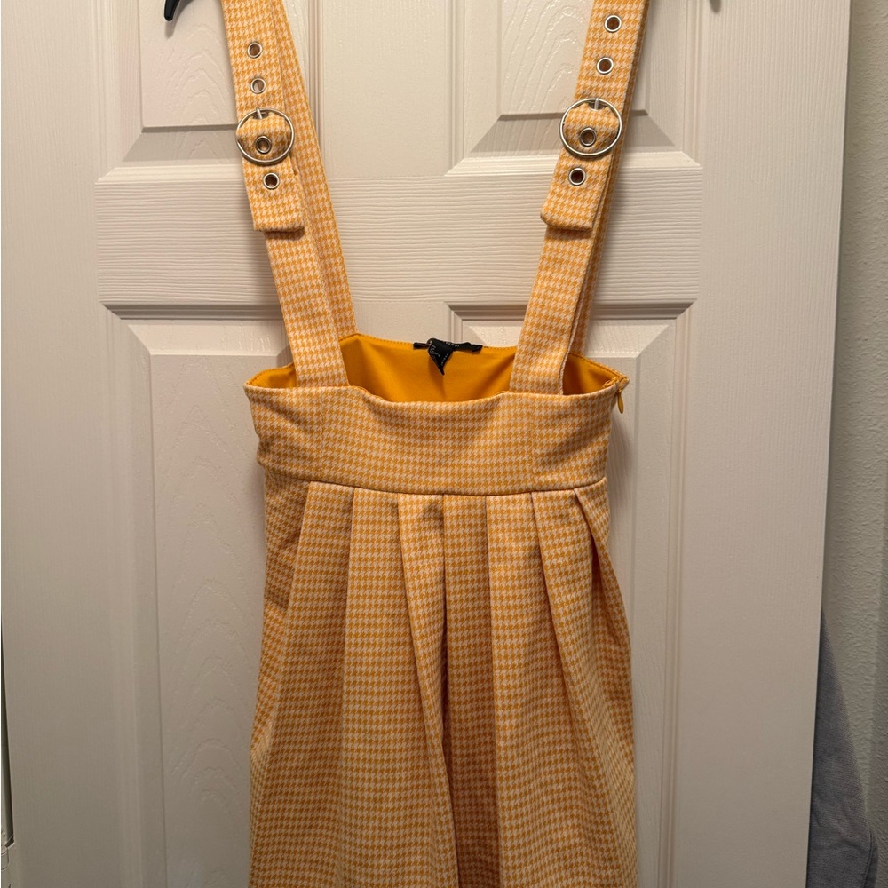 Forever 21 Yellow Houndstooth Women's Overalls